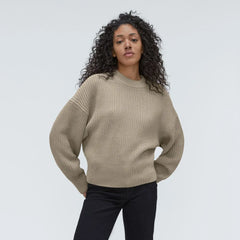 The Texture Cotton Crew | Trench Coat Khaki