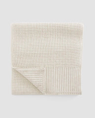 The Felted Merino Waffle-Knit Scarf | Heathered Oat