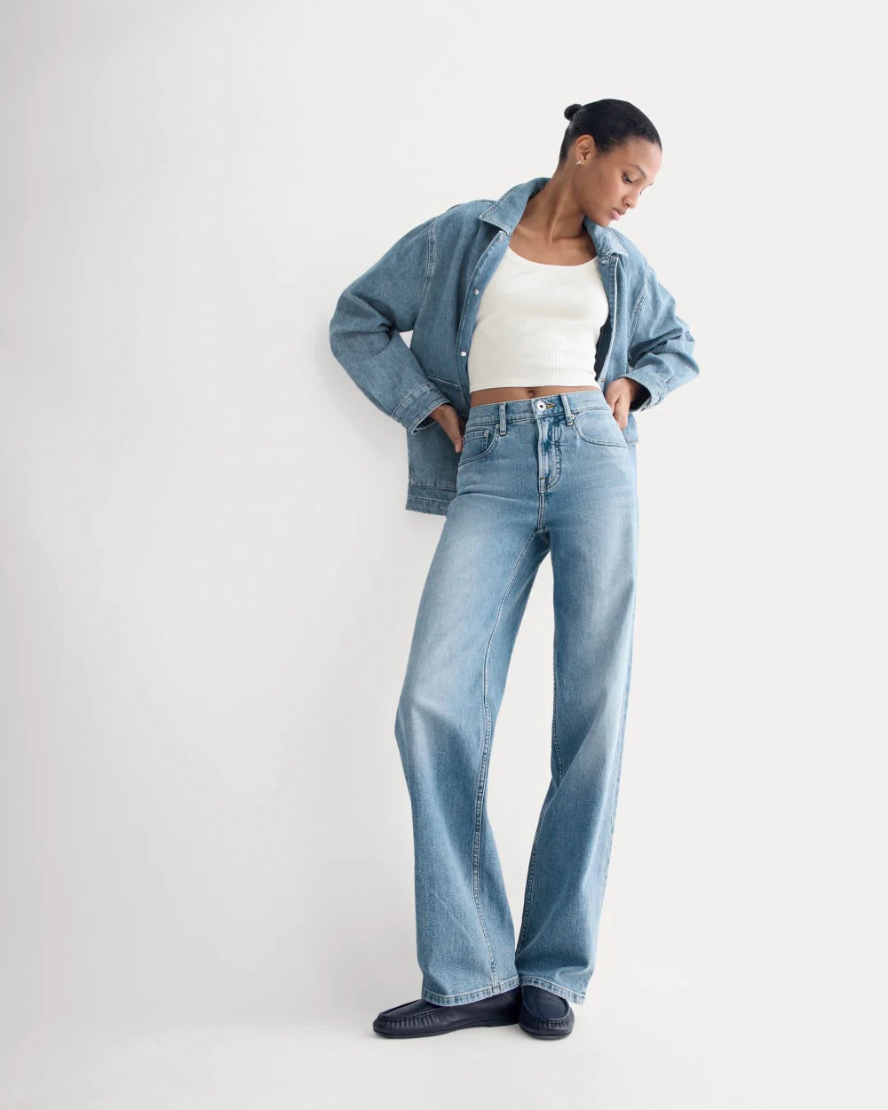 The Column Jean | Vintage Light Indigo | 33" Inseam