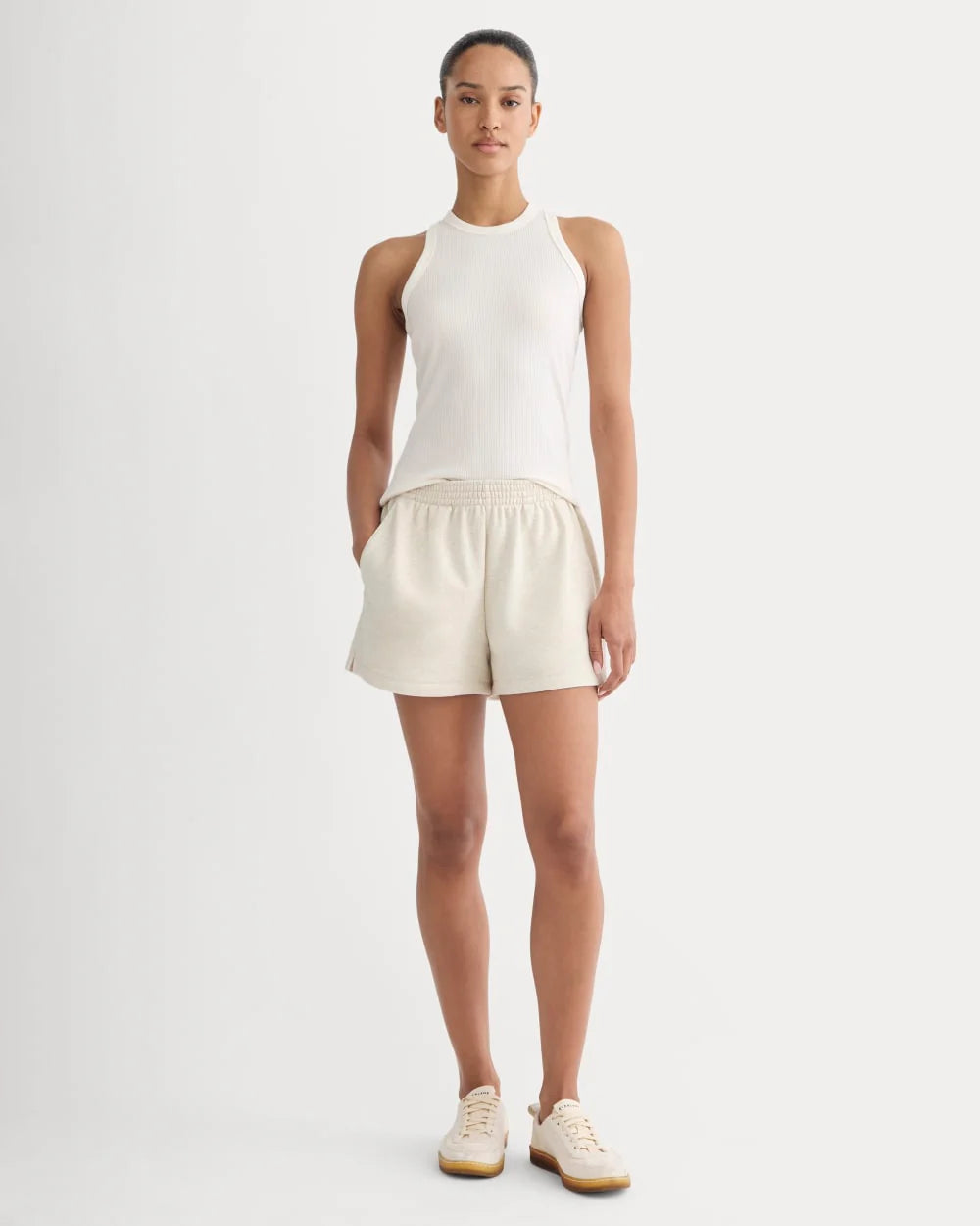 The Off Duty French Terry Short | Heathered Oat