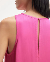 The Satin Racerback Slip Dress | Fuchsia Pink