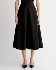 The Midi Skirt in Ultrasoft Cotton | Black