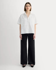 The Short-Sleeve Boxy Oxford | White