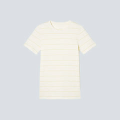 The Organic Cotton Crew Tee | Pastel Yellow / White