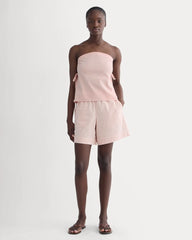 The Seersucker Pull-On Short | Soft Orange