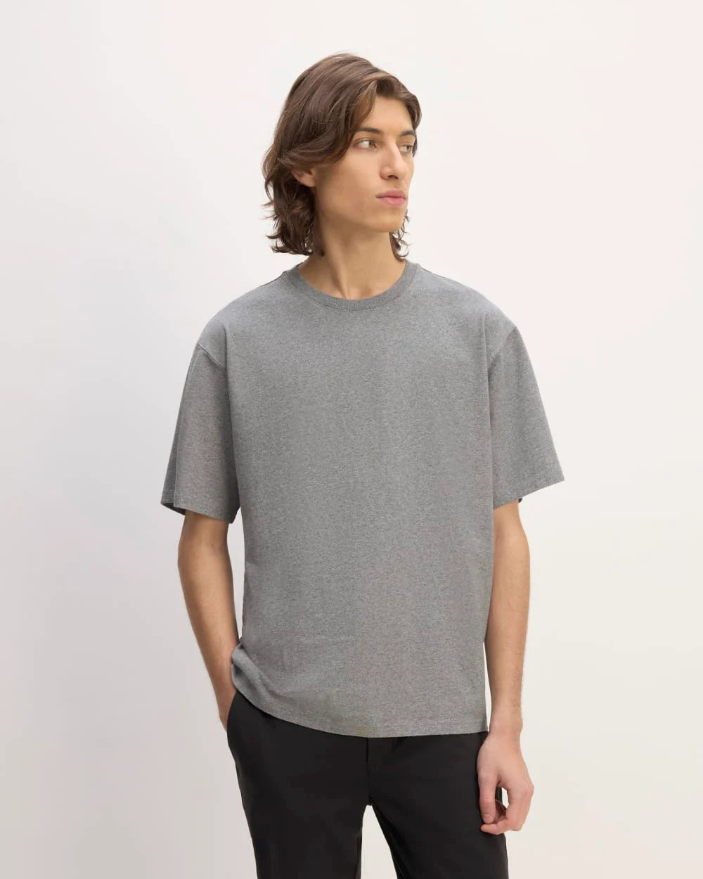The Premium-Weight Relaxed Crew | Uniform | Heathered Mid-Grey