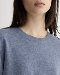The Classic Crew in Cashmere | Denim Blue