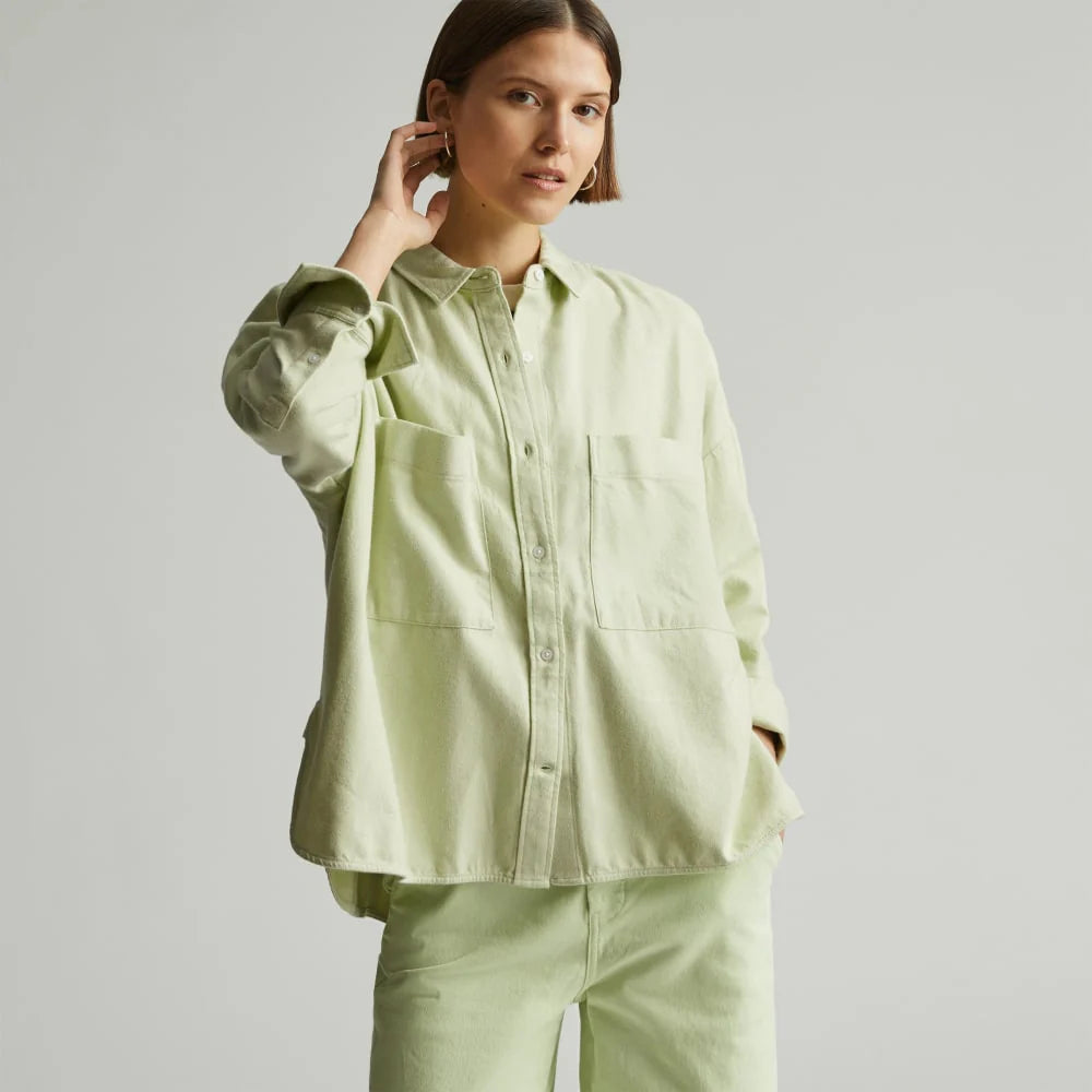 The Boxy Flannel | Seafoam Green