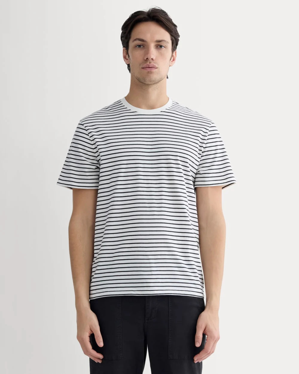 The Essential Organic Crew | Bone / Black