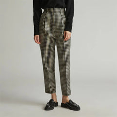 The Draper Tapered Pant in Buttersmooth | Khaki / Black