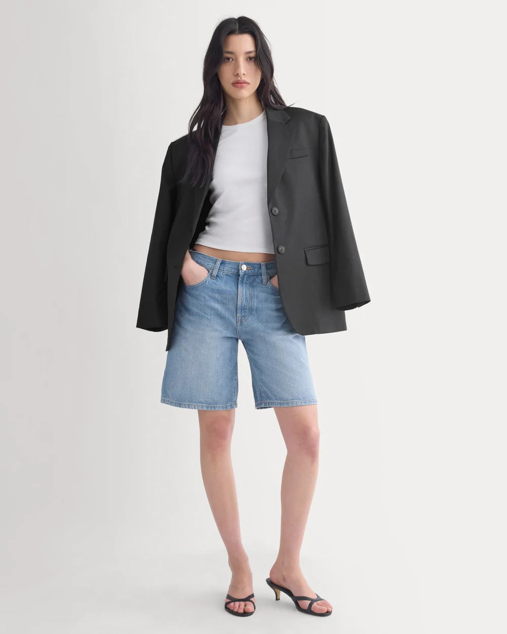 Loose Jean Short | Light Wash