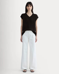 The Mesh Cable Vest in Everyday Cotton | Black