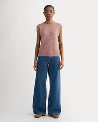 The Muscle Sweater in Cotton Linen | Rose Dusk