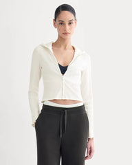 Lounge Rib Hoodie | Bone