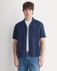Linen Resort Shirt |  Navy
