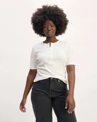 The Vintage Rib Henley | Bone