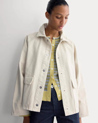 Cropped Denim Jacket | Garment-Dyed Sand