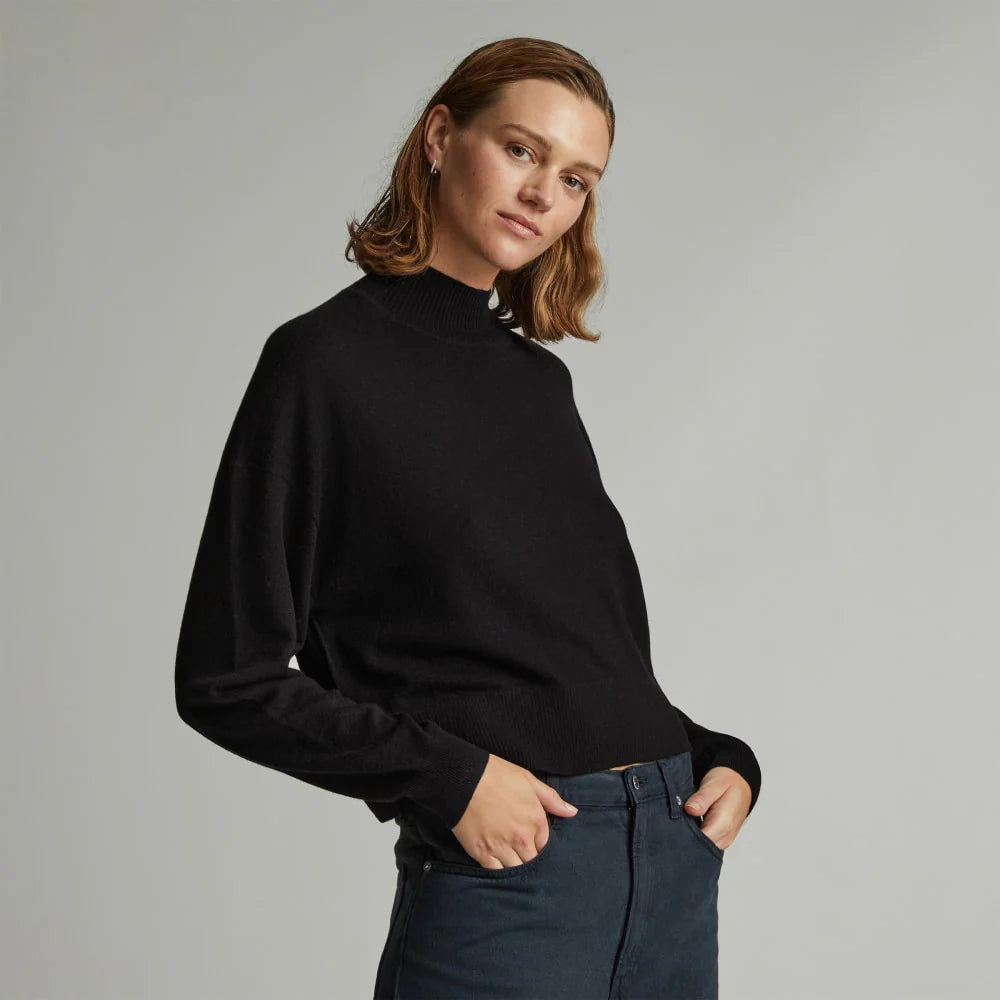 The Luxe Merino Turtleneck | Black
