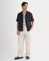 Linen Resort Shirt | Black / Bone