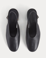 Curved Slingback Heel | Black