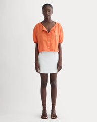 The Gauze Button-Up | Soft Orange