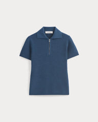 Knit Quarter-Zip Polo | Estate Blue