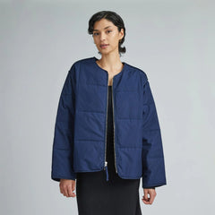 The Quilted Cotton Liner | Navy