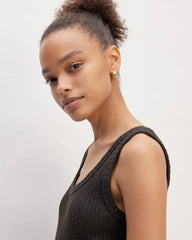 The Cozy Rib Tank | Black