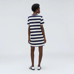 The Organic Cotton Weekend Tee Dress | Navy / Canvas