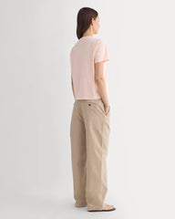 The Box-Cut Tee in Essential Cotton | Pale Peach | No Pocket