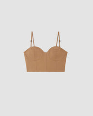 The Structured Cotton Bustier | Toasted Coconut