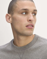 The Premium-Weight Relaxed Crew | Heathered Mid-Grey