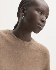 The Boxy Crew in Cashmere | Heathered Woodsmoke