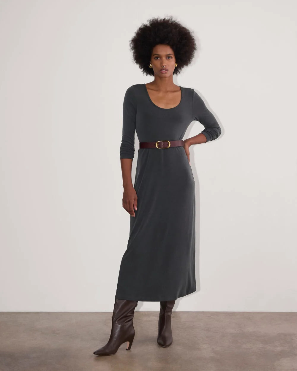 The Maddie Dress in Butterknit | Black