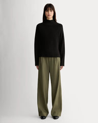 The Slouchy Funnel Neck in Everyday Cotton | Black