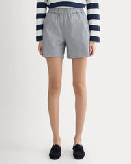 The Easy Short | Dark Denim Pinstripe