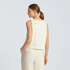 The Premium Weight Cropped Pocket Tank | Seafoam Tie Dye