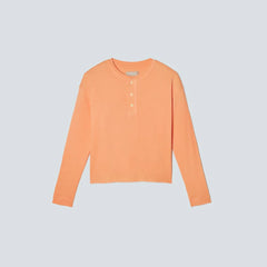 The Organic Cotton Waffle Henley | Orange Chiffon