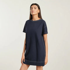 The Oversized Mariner Dress |  Navy / White