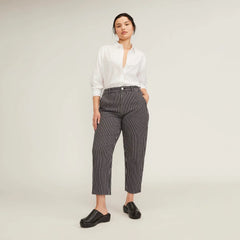 The Utility Barrel Pant | Black / Bone | Regular
