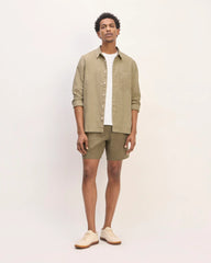 The Linen Straight Hem Shirt | Trench Coat Khaki