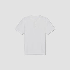 The Cotton Slub Henley | White