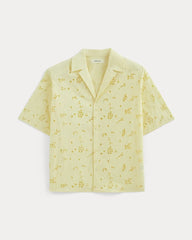 The Eyelet Camp Shirt | Light Yellow