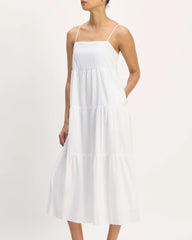 The Gauze Tiered Dress | White