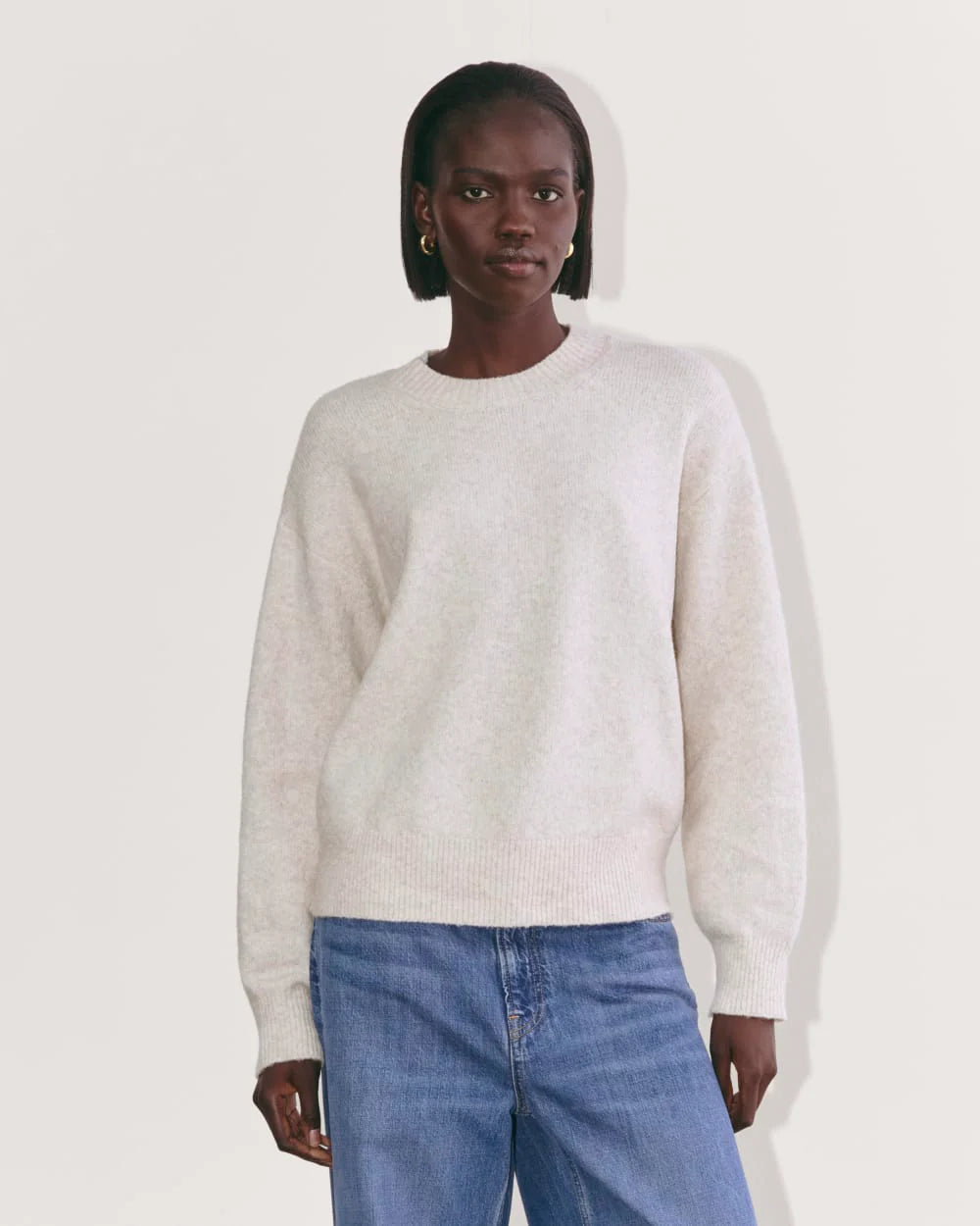 The Cocoon Crew in Plush Cotton | Heathered Oat