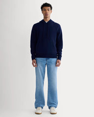 The Felted Merino Hoodie | Deep Navy