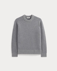 Wool Cashmere Nordic Crew | Vintage Heather Grey
