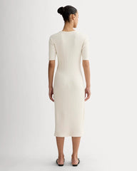 The Rib-Knit Henley Dress | Bone