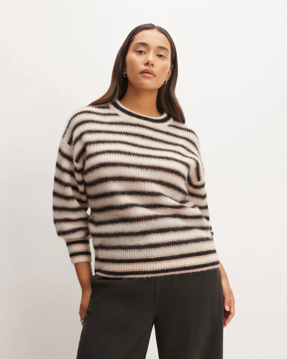 The Cocoon Crew in Alpaca | Heathered Black / Cafe Creme / Bone