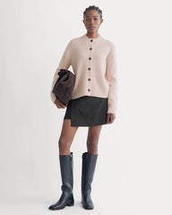 The Crew Cardigan in Alpaca | Soft Rose